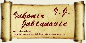 Vukomir Jablanović vizit kartica